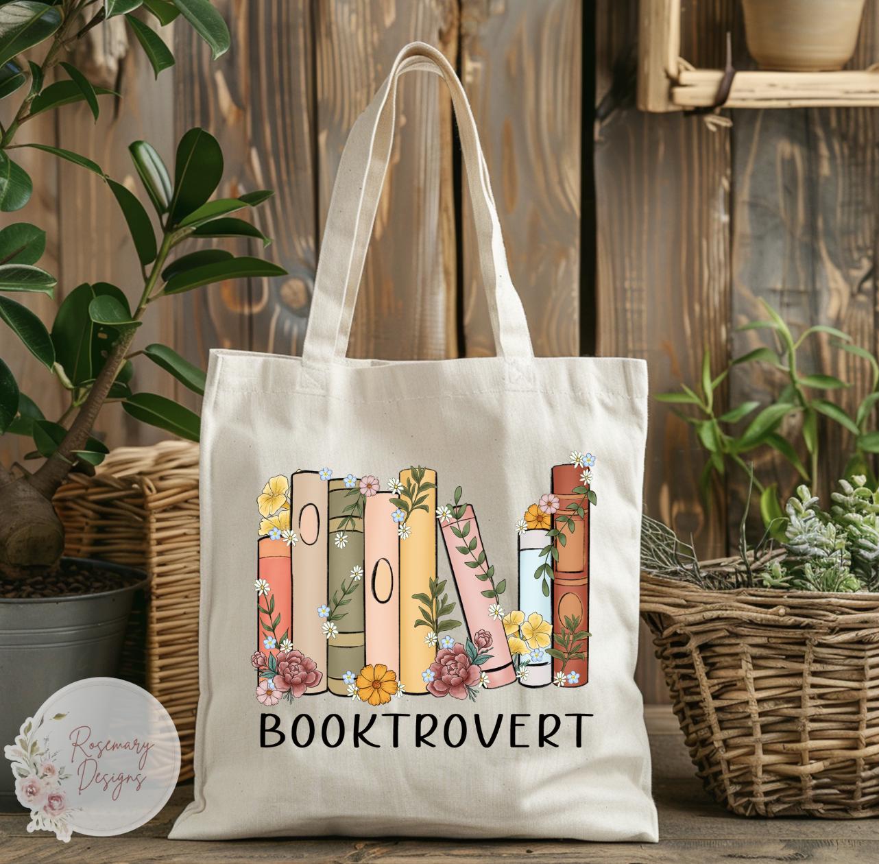 Booktrovert Canvas Tote