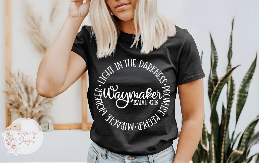 Waymaker Isaiah 42:16 Christian T-Shirt