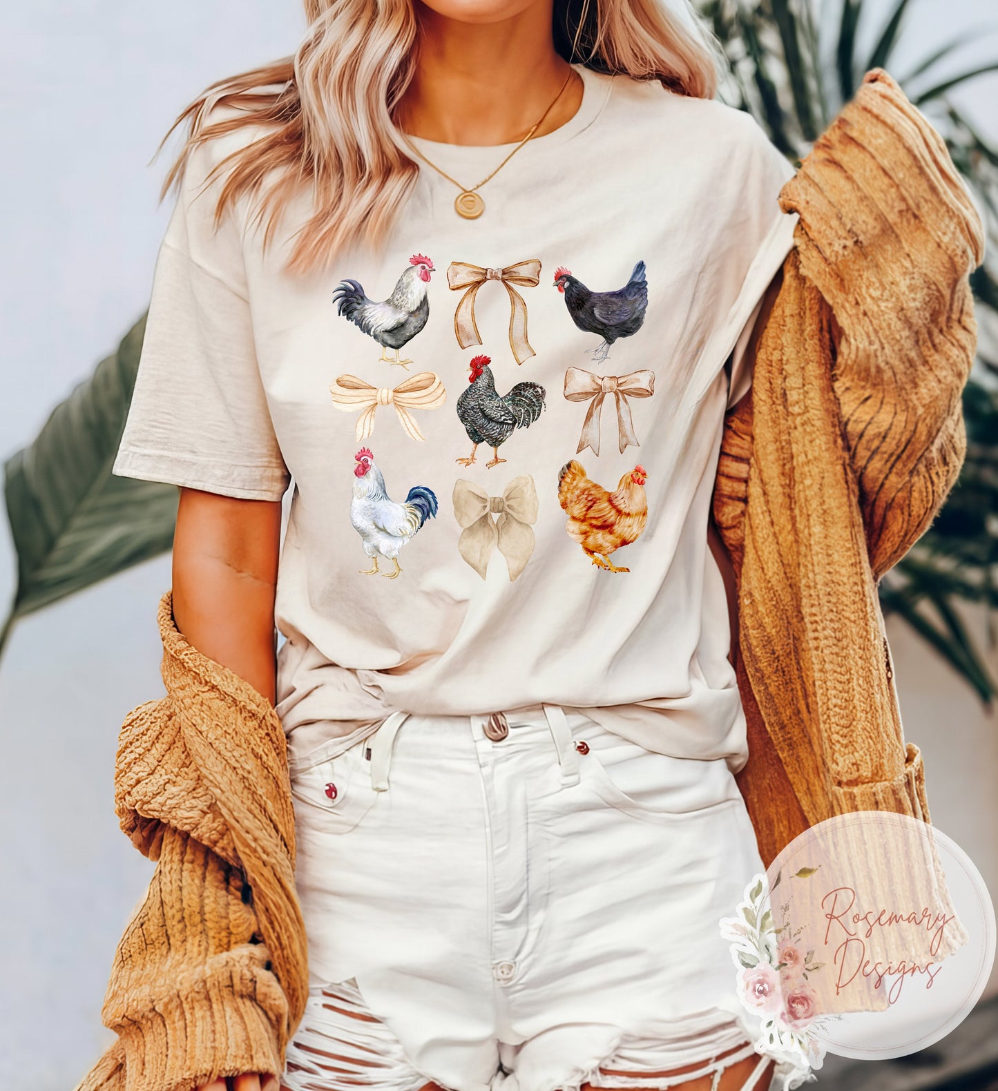 Neutral Coquette Chicken Women's T-Shirt