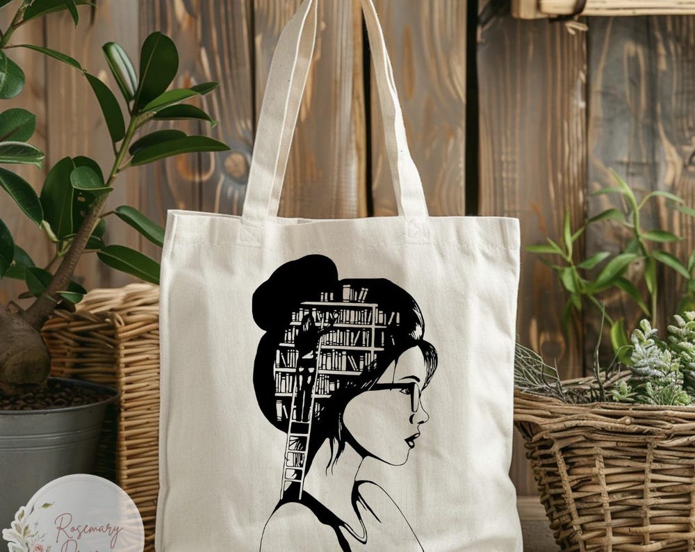 Book Lover Tote Bag