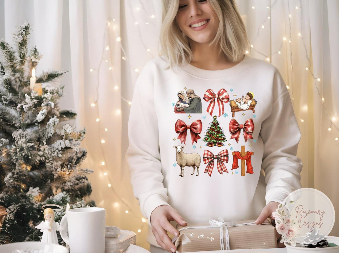 CHRISTmas Coquette T-Shirt/Sweatshirt- Religious- Holiday- Graphic Tee- Sweatshirt