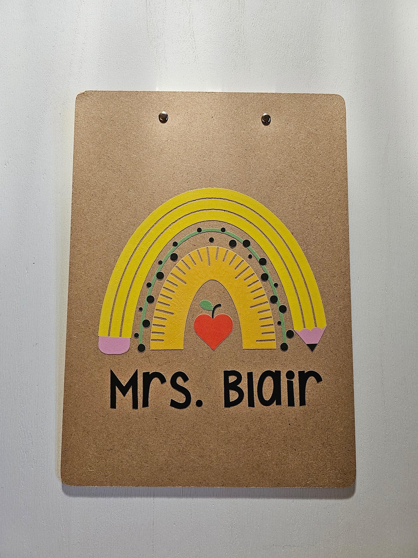Teacher Rainbow Clipboard- Personalized, Teacher Gift