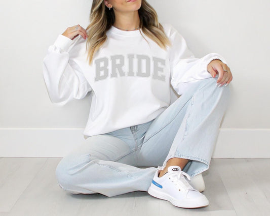 Varsity Bride White Sweatshirt