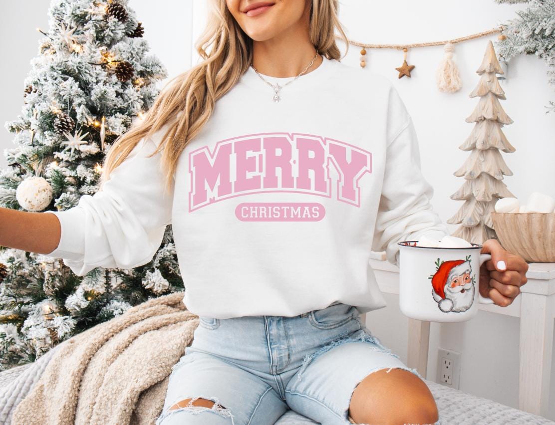 Merry Christmas Sweatshirt- Holiday- Varsity