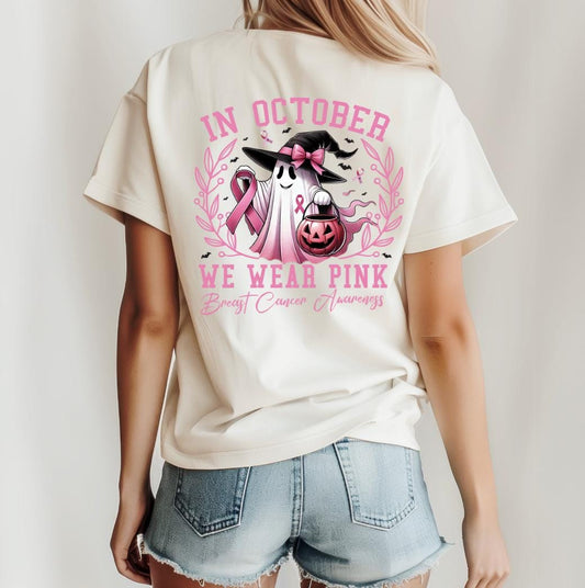 Women's Breast Cancer Awareness Ghost T-Shirt