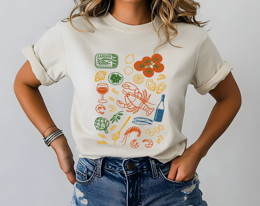 Italian Summer Foods Graphic Tee