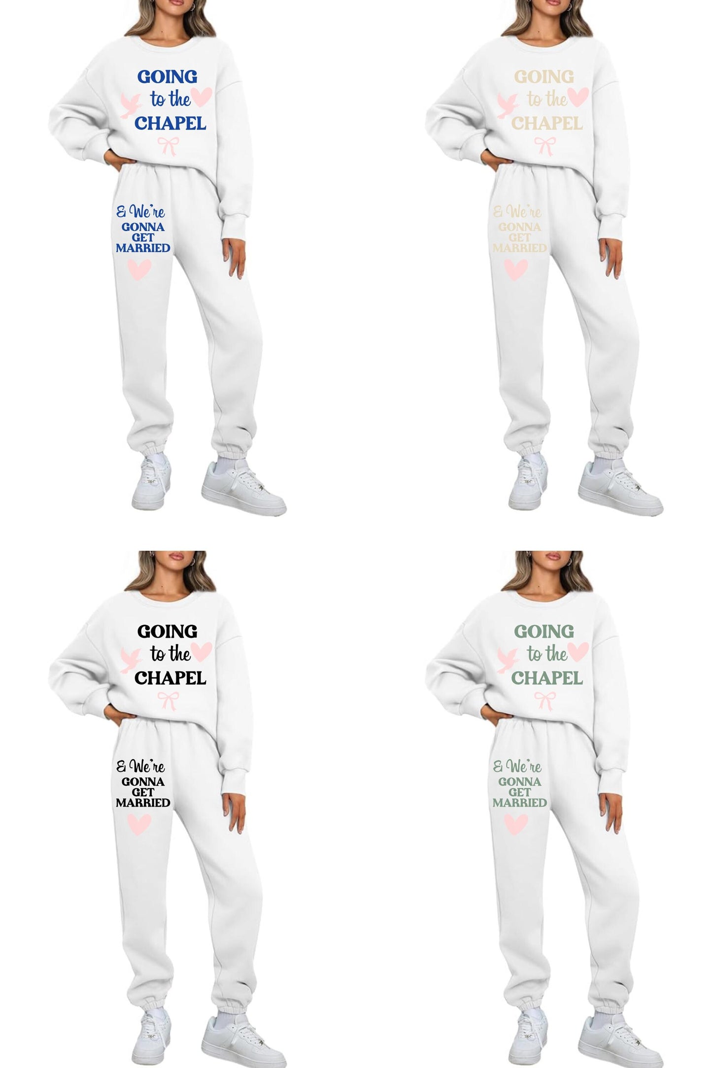Going to the Chapel Bridal Sweatsuit, Sweatshirt, Sweatpants, Bride