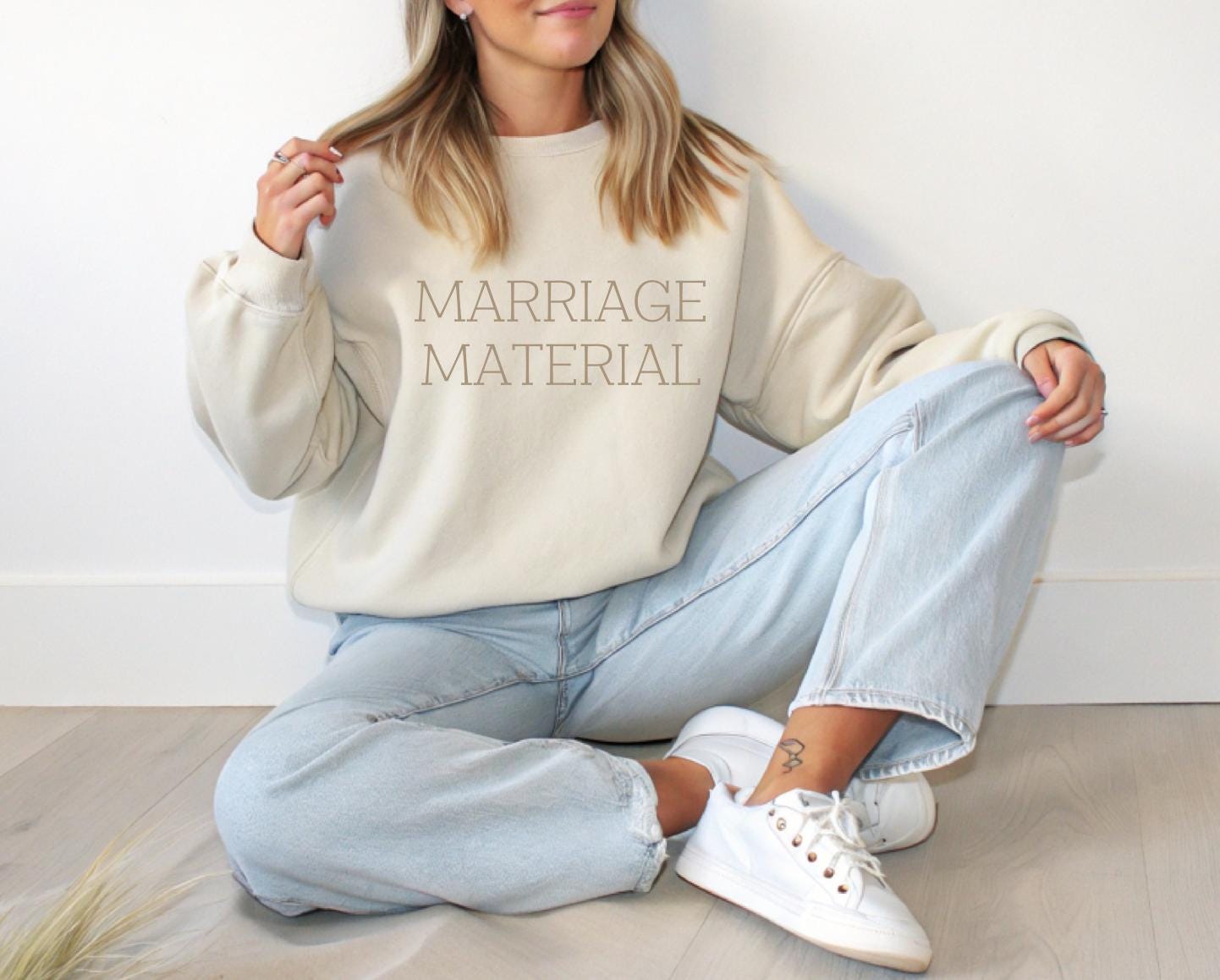 Marriage Material Bridal, Bride Sweatshirt