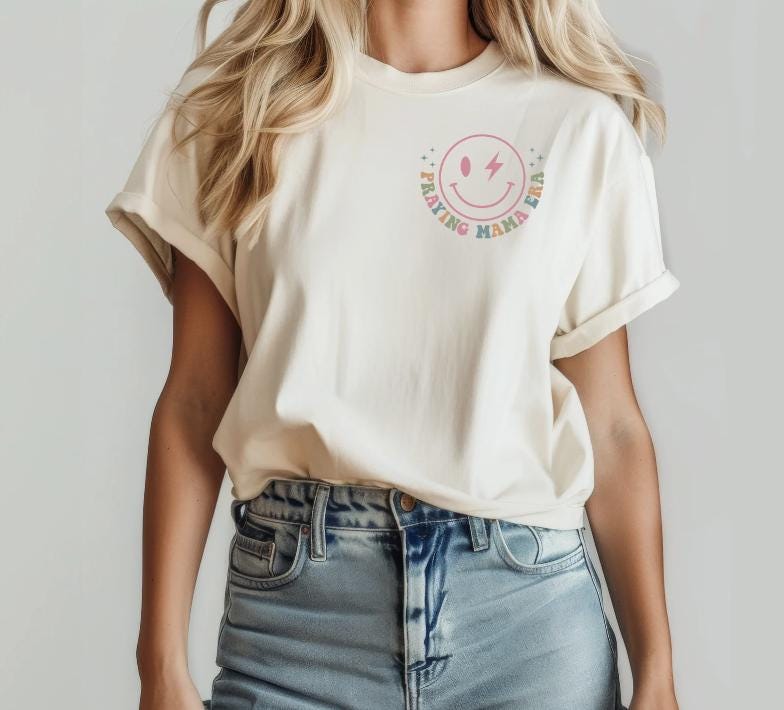 In my Praying Mama Era Christian T-Shirt Front & Back